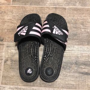 adidas slides black and pink